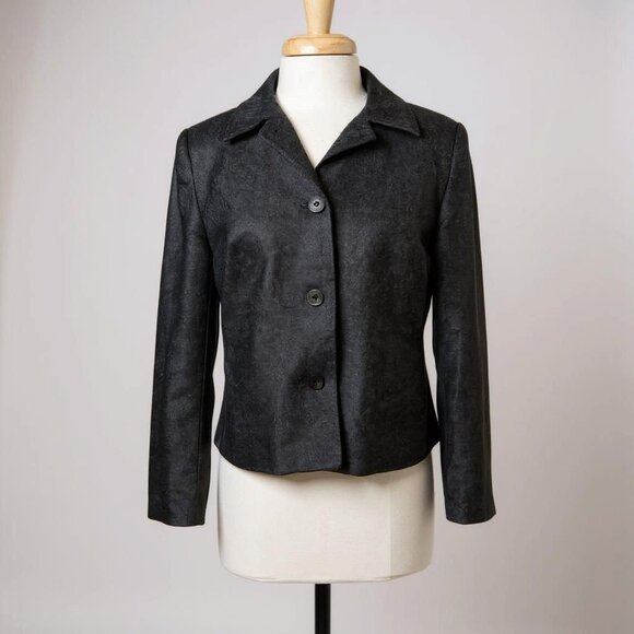 Talbots Blazer Women’s Size 6 Gray Wool Jacket Button Front Long Sleeve USA Made - Picture 1 of 15